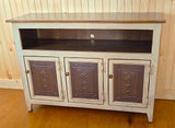 TV Stand - 3 Door Cabinet - Primitive - Storage - TV Cabinet - Amish Handmade - Multipurpose Cabinet - Rustic - Case Goods - Fully Assembled