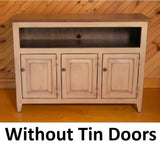 TV Stand - 3 Door Cabinet - Primitive - Storage - TV Cabinet - Amish Handmade - Multipurpose Cabinet - Rustic - Case Goods - Fully Assembled