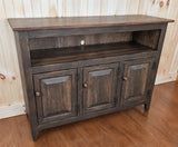 TV Stand - 3 Door Cabinet - Primitive - Storage - TV Cabinet - Amish Handmade - Multipurpose Cabinet - Rustic - Case Goods - Fully Assembled