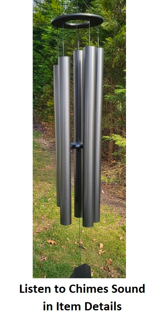 75" Wind Chimes  Amish Handmade - Aluminum Tubes - Large - Deep Tone - Healing - Outdoor Decor - Soothing - Wind Bells - Meditation - Nature - Garden Decoration