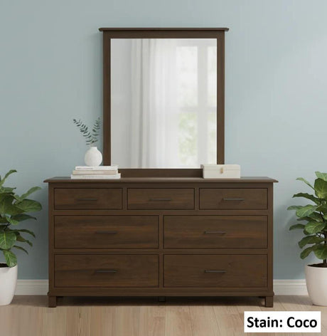 Amish Handmade Bedroom Set - Dresser With Mirror - Drawer Chest - Drawer Dresser - Queen Bed Set - Nightstand - Mirror - Case Goods - Home