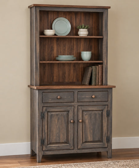 Amish Handmade Bookcase Cabinet - Large Cabinet Hutch- Multipurpose Cabinet Drawers - Farmhouse - Storage - Rustic - Case Goods -Home Decor
