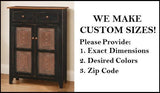 Amish Handmade Cabinet with Two Drawers, Farmhouse Furniture Wooden Hall Cabinet 2 Door Cabinet Primitive Cabinet Buffet Cabinet Home Decor