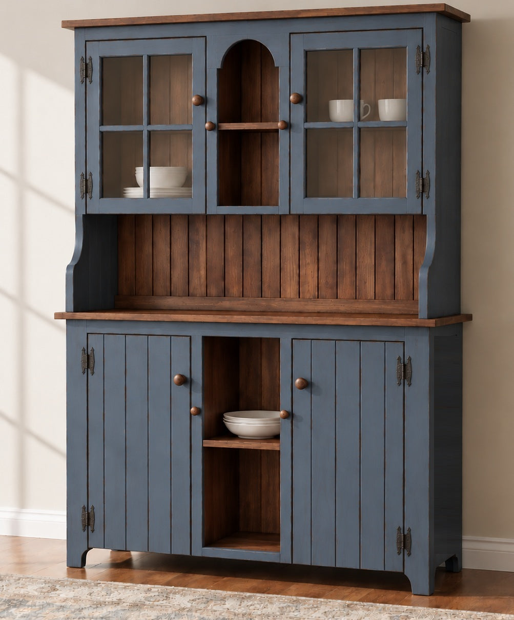Amish Handmade Multipurpose Cabinet - China Cabinet - Glass Cabinet - Farmhouse - Organizer - Storage - Rustic - Case Goods - Home Decor