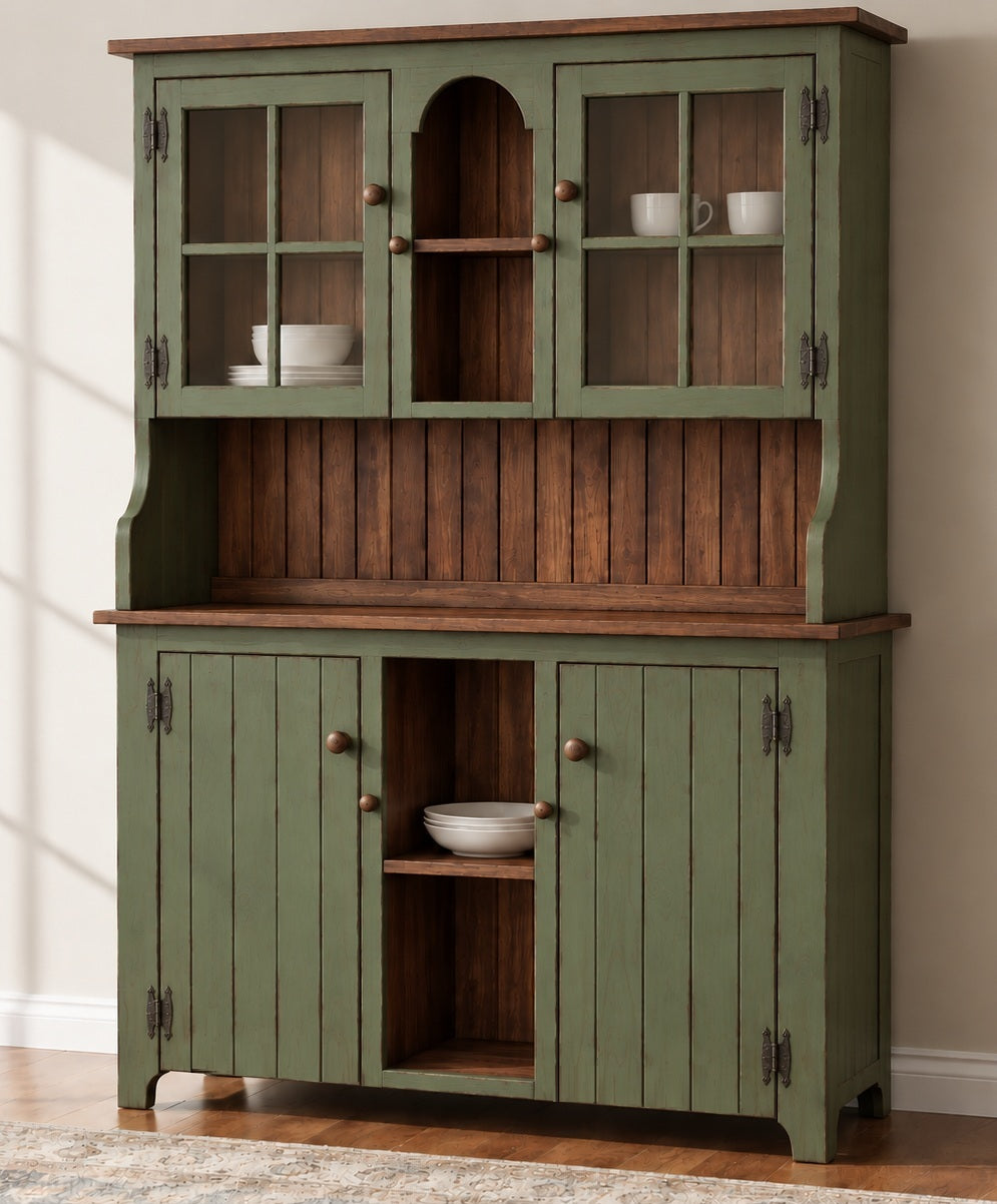 Amish Handmade Multipurpose Cabinet - China Cabinet - Glass Cabinet - Farmhouse - Organizer - Storage - Rustic - Case Goods -Home  Decor