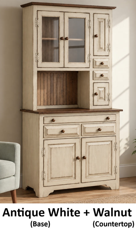 Amish Handmade Multipurpose Cabinet - China Cabinet - Glass Cabinet - Farmhouse - Organizer - Storage - Rustic - Case Goods - Home Decor