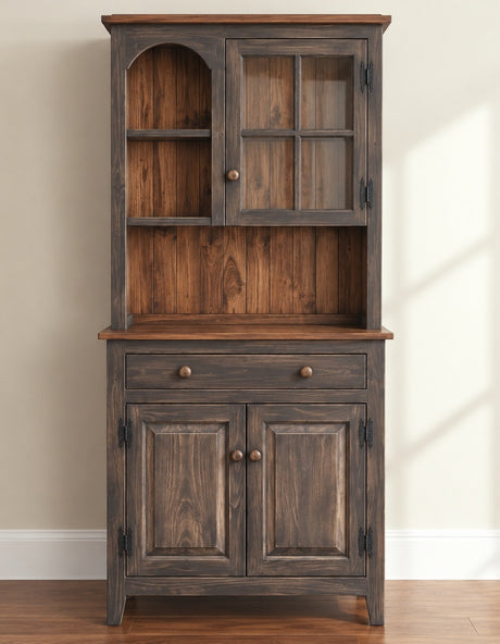 Amish Handmade Multipurpose Cabinet - Glass Cabinet - Large Cabinet - Farmhouse - Organizer - Storage - Rustic - Case Goods - Home Decor