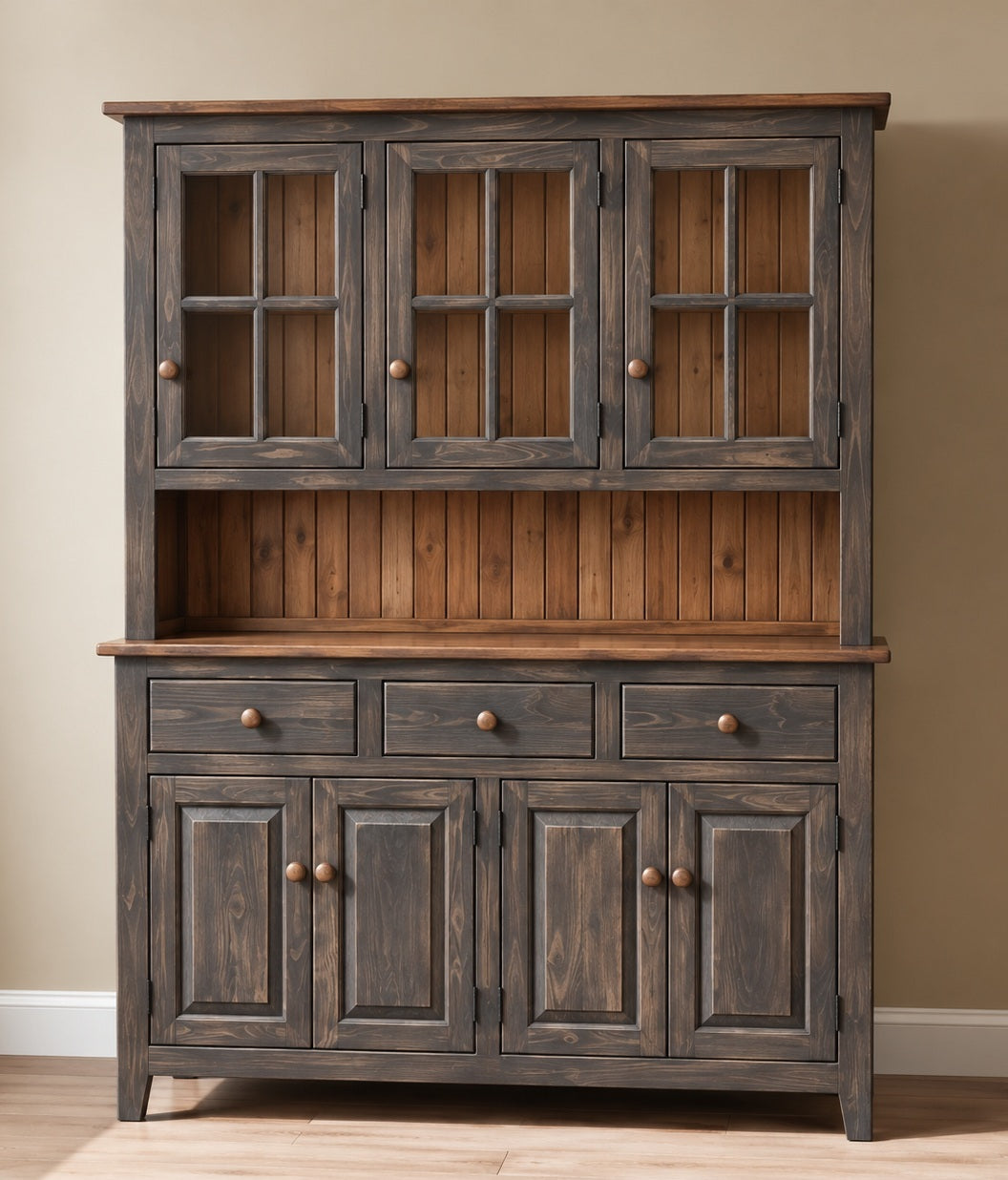 Amish Handmade Multipurpose Cabinet - China Cabinet - Glass Cabinet - Farmhouse - Organizer - Storage - Rustic - Case Goods - Home Decor