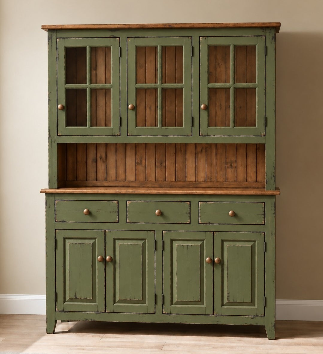 Amish Handmade Multipurpose Cabinet - China Cabinet - Glass Cabinet - Farmhouse - Organizer - Storage - Rustic - Case Goods - Home Decor