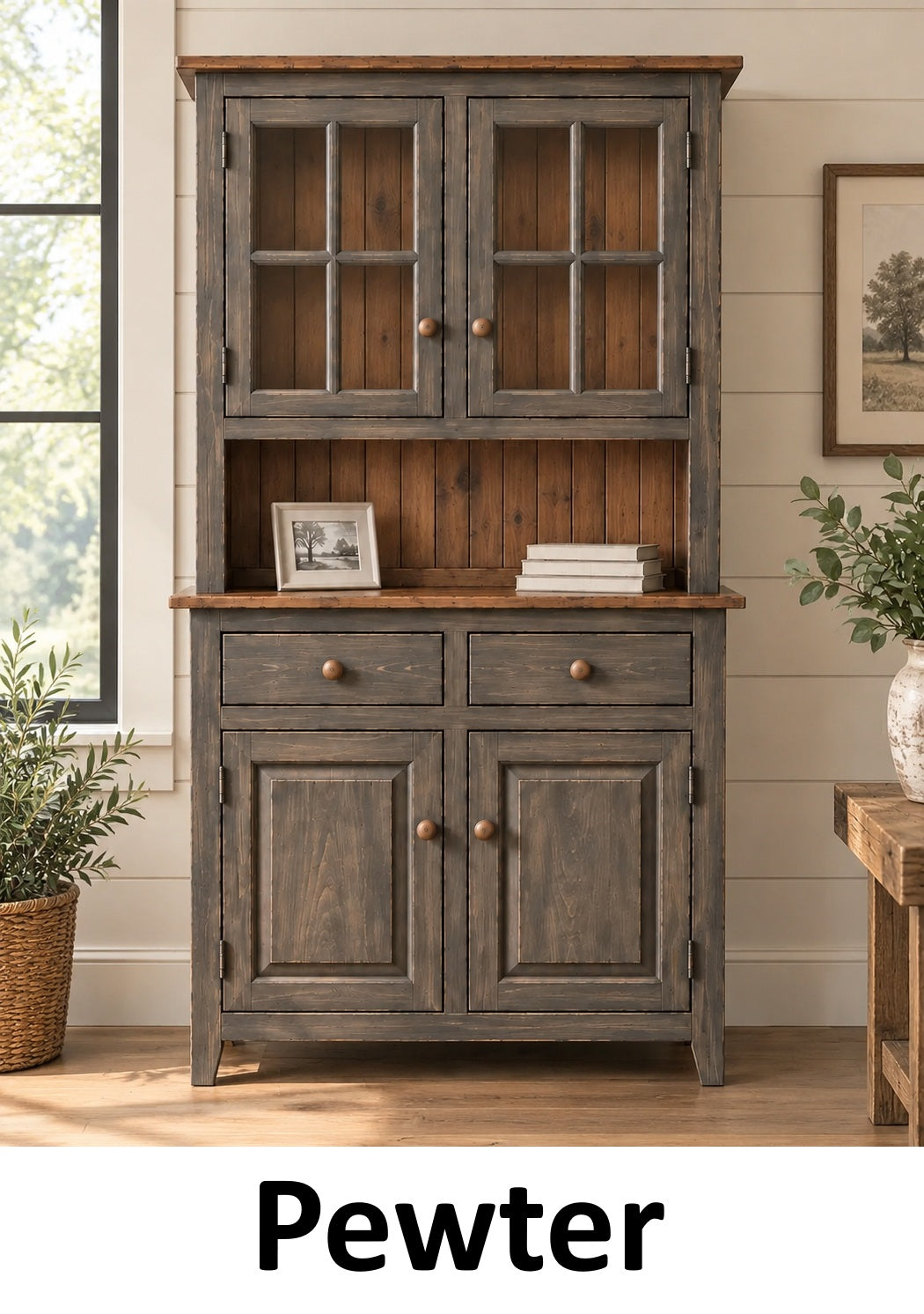 Amish Handmade Multipurpose Cabinet - Glass Cabinet - Large Cabinet - Farmhouse - Organizer - Storage - Rustic - Case Goods - Home Decor