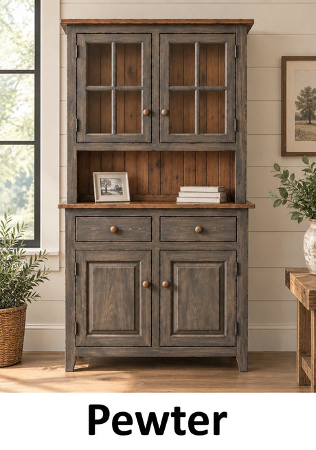 Amish Handmade Multipurpose Cabinet - Glass Cabinet - Large Cabinet - Farmhouse - Organizer - Storage - Rustic - Case Goods - Home Decor
