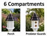 Painted Cedar Roof Birdhouse 2-8 Compartments Amish Handmade Birdhouse Handmade Maintenance Free Gifts for Bird Lovers Large Bird Houses