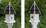 Painted Cedar Roof Birdhouse 2-8 Compartments Amish Handmade Birdhouse Handmade Maintenance Free Gifts for Bird Lovers Large Bird Houses