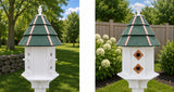Painted Cedar Roof Birdhouse 2-8 Compartments Amish Handmade Birdhouse Handmade Maintenance Free Gifts for Bird Lovers Large Bird Houses