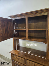 Amish Handmade Pantry Cabinet - Hutch Cabinet - Farmhouse - Kitchen Cabinet -Multipurpose - Cupboard - Storage - Rustic - Case Goods - Home