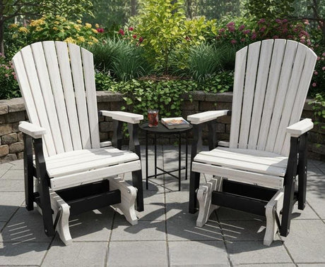 Amish Handmade Patio Glider Chairs - Adirondack - Durable Chair Set - Weather-Resistant - Outdoor Furniture Set - Foldable - Rockers - Yard