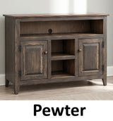 Amish Handmade TV Stand - 2 Door Cabinet - Primitive - Storage - TV Cabinet - Home - Multipurpose Cabinet - Rustic - Open Shelf TV Console