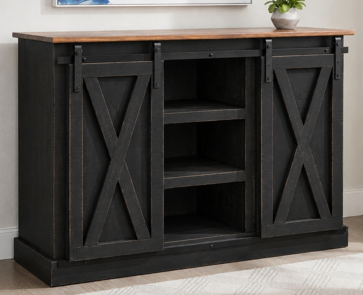 Amish Handmade TV Stand - 2 Door Cabinet - Primitive - Storage - TV Cabinet - Multipurpose Cabinet - Rustic - Sliding Doors - TV Console
