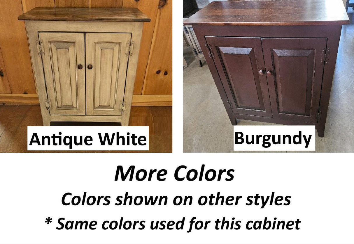 Amish Handmade TV Stand - 2 Door Cabinet - Primitive - Barnhouse TV Cabinet - Multipurpose Cabinet - Rustic Sliding Doors TV Console Drawers