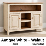 Amish Handmade TV Stand - 2 Door Cabinet - Primitive - Storage - TV Cabinet - Home - Multipurpose Cabinet - Rustic - Open Shelf TV Console