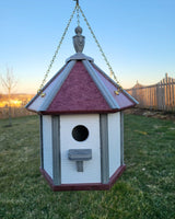 Hanging Bird House Amish Made Gazebo Style 1 Nesting Compartment Birdhouse