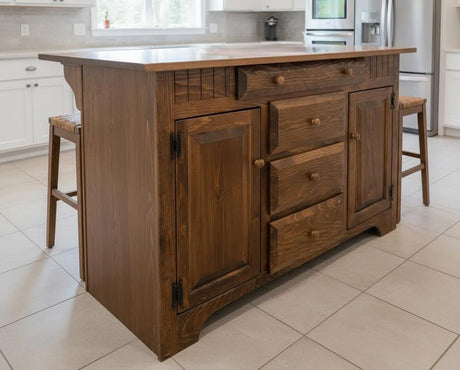 Kitchen Island - Amish Handmade - Multipurpose Cabinet - Primitive - Storage - Kitchen Cabinet - Rustic- Case Goods - Home - Fully Assembled