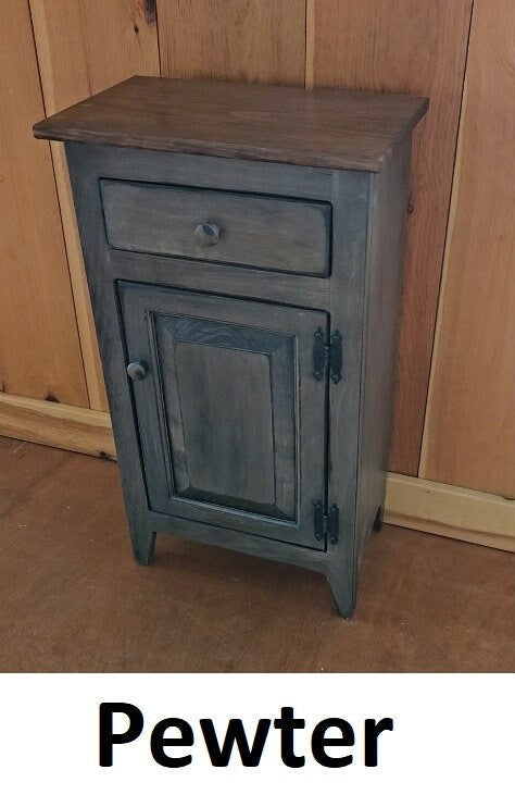 Cabinet with Drawer - Amish Furniture - Nightstand - Furniture - Home Décor - End Table - Rustic - Primitive - Case Goods - Amish Handmade