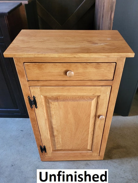 Cabinet with Drawer - Amish Furniture - Nightstand - Furniture - Home Décor - End Table - Rustic - Primitive - Case Goods - Amish Handmade