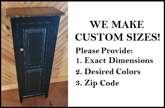 Pantry Cabinet - Fully Assembled - Primitive Jelly Cabinet - Rustic Chimney Cabinet - Home Décor- Amish Handmade - Rustic Cupboard