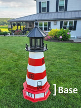 Assateague Solar Lighthouse - Amish Handmade - Landmark Replica - Lawn Lighthouse