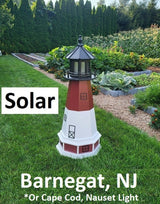 Barnegat Solar Lighthouse. Amish Made - Landmark Replica - Backyard Decor