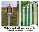 Amish Bird Feeder - Handmade - Arch Design - Large - Weather Resistant Poly Lumber - Premium Feeding Tube - Easy Mounting on 4"x4" Pole/Post
