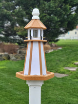 Bird Feeder - Poly Lumber - Amish Handmade - Feeder Lighthouse Design - Weather Resistant - Easy Mounting - Bird Feeders For The Outdoors