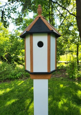 Poly Bird House - Amish Handmade - 1 Nesting Compartment - Weather Resistant - Bird Lovers - Outdoors - Garden - Backyard - Bird Sanctuary