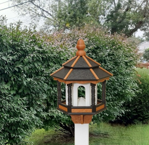 Bird Feeder Poly Gazebo X-Large 6 Sided Arched Amish Handmade