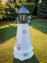 Lighthouse Decor Yard Garden Decoration Outdoor Landscape Cape Cod Solar Amish Made Landmark Replica Outdoor Lighthouse Backyard Ornament