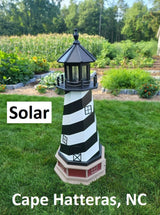 Cape Hatteras Solar Lighthouse - Amish Made - Landmark Replica - Lawn Ornament