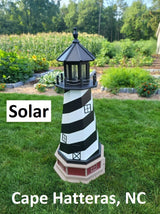 Cape Hatteras Solar Lighthouse - Amish Made - Landmark Replica - Lawn Ornament