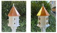 2 Hole Bird House With Copper Roof Amish Handmade, Nesting Compartments, Weather Resistant Birdhouses, Bird Lovers, Poly