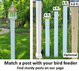 Amish Handmade Copper Roof Bird Feeder - Vinyl - Bird Lovers - Weather-Resistant - Poly
