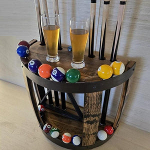 Whiskey Barrel Cue Racks