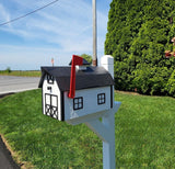 Dutch Barn Mailbox Amish Handmade Wooden - Color Options - Barn Mailboxes Wood