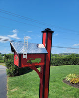Poly Mailbox and Poly Post Set With Fire Department Design - Barn Mailboxes Poly