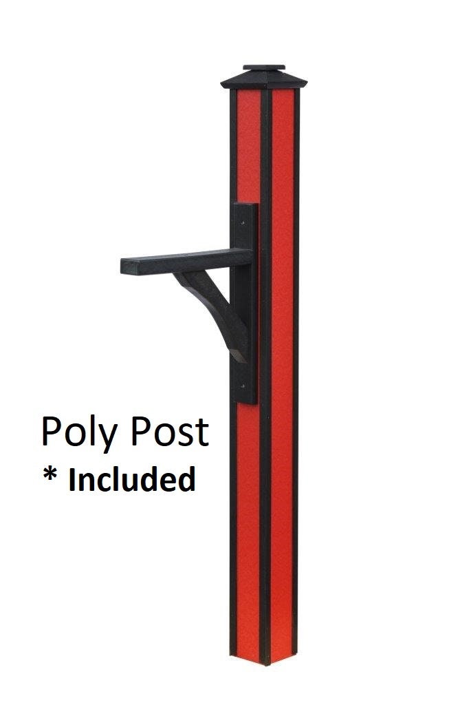Poly Mailbox and Poly Post Set With Fire Department Design - Barn Mailboxes Poly