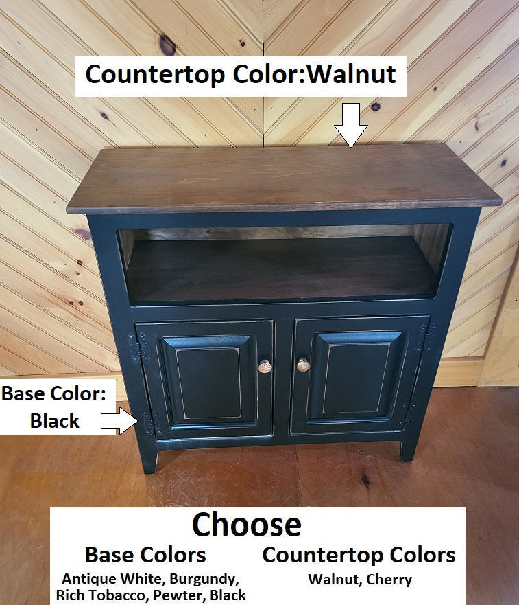 2 Door Cabinet - Fully Assembled - TV Stand - Primitive - Storage -  TV Cabinet - Home Décor- Amish Handmade - Multipurpose Cabinet - Rustic - Furniture