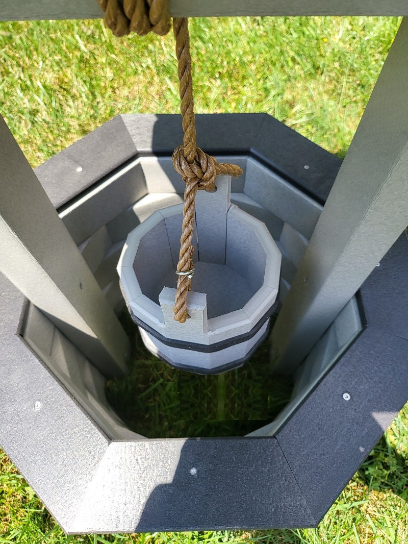 Garden Wishing Well- Yard Wishing Well - Poly - Amish Handmade