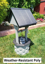 Garden Wishing Well- Yard Wishing Well - Poly - Amish Handmade