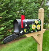 Hand Painted Mailbox With Flowers Amish Handmade - Painted Mailbox