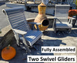 Poly, adirondack, pub table, outdoor furniture, glider, swivel chair, upholestered, back rest