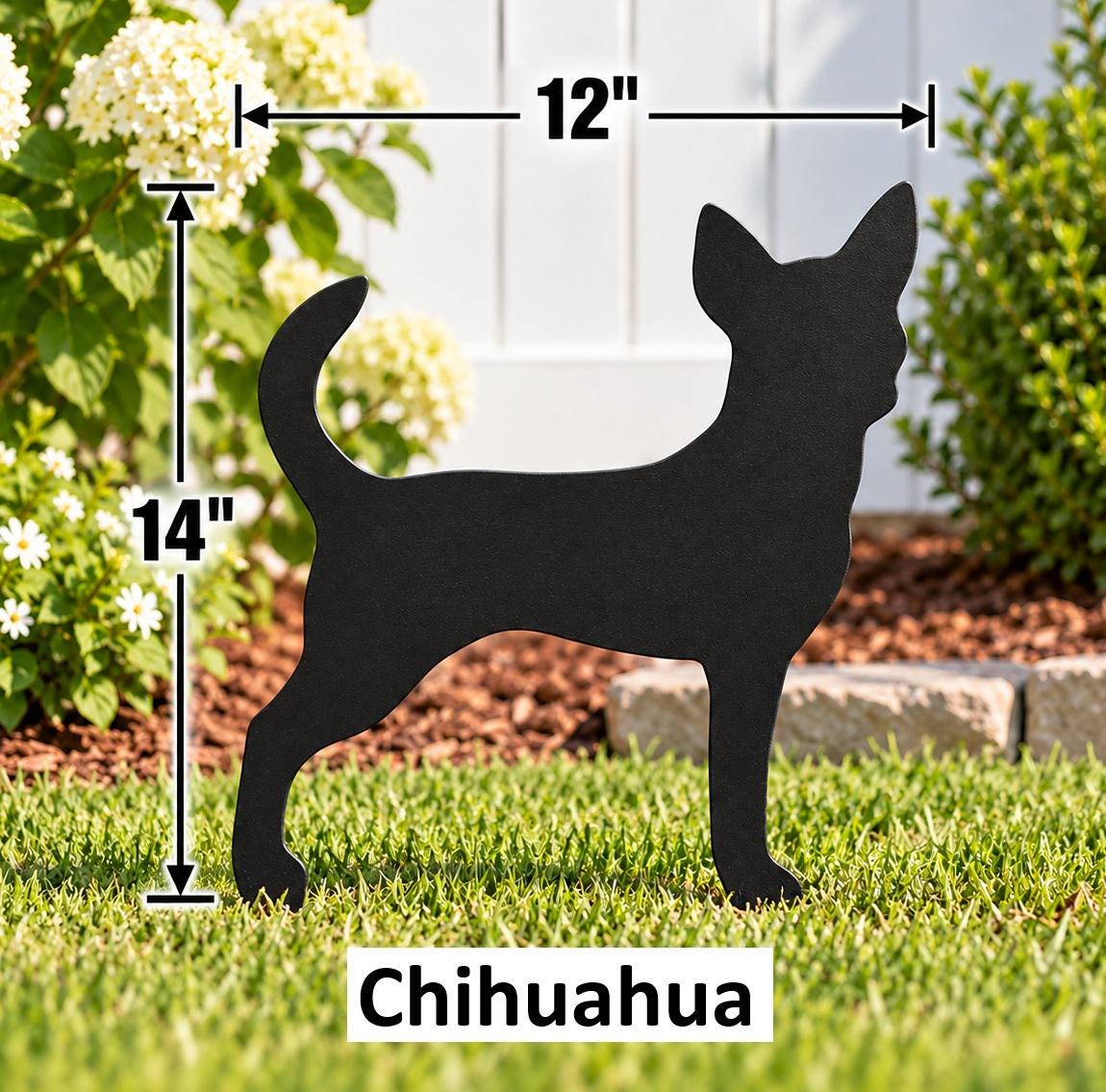 Amish Handmade Dog Silhouettes - Garden Stake - Gift - Lawn Art - Wildlife Decor - Backyard - Outdoor Decoration - Dog Lovers - Yard Decor